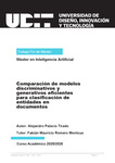 Comparación de modelos discriminativos y generativos eficientes para clasificación de entidades en documentos by Alejandro Palacios Tirado